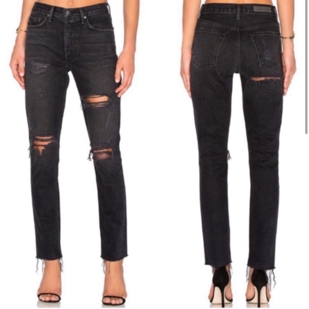 Grlfrnd Karolina jeans with butt slit